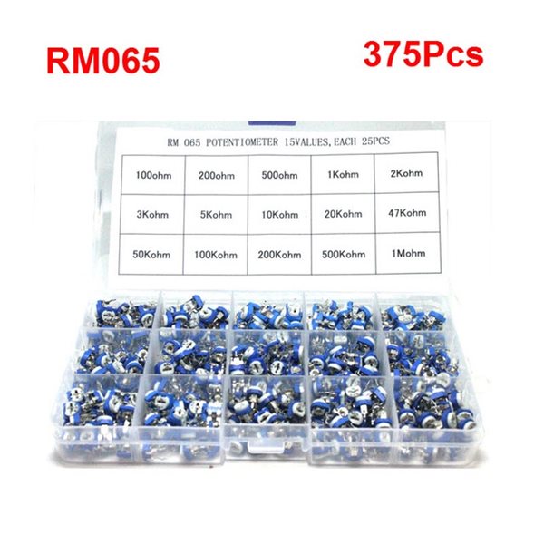 375 PCS/Box RM065 Trimpot Potentiometer Variable Resistor | E-components  Resistors