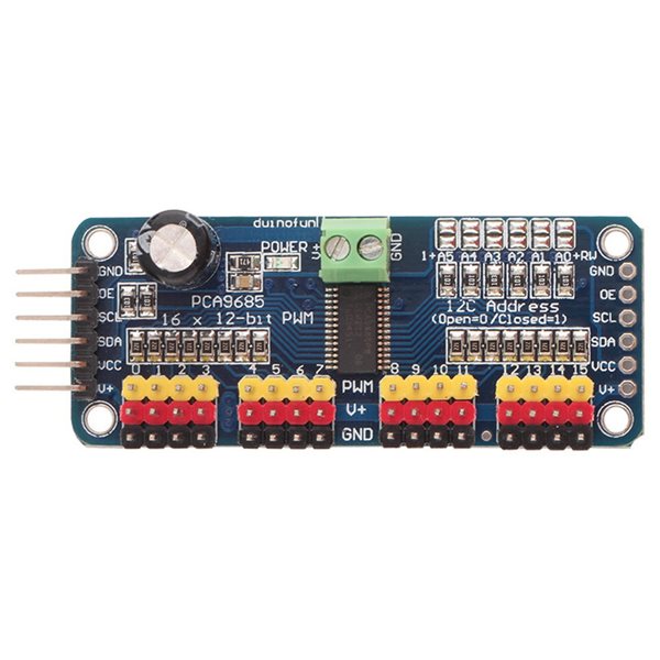 16-CH Servo Motor Controller I2C PCA9685 Servo PWM Driver | Motors & Drivers