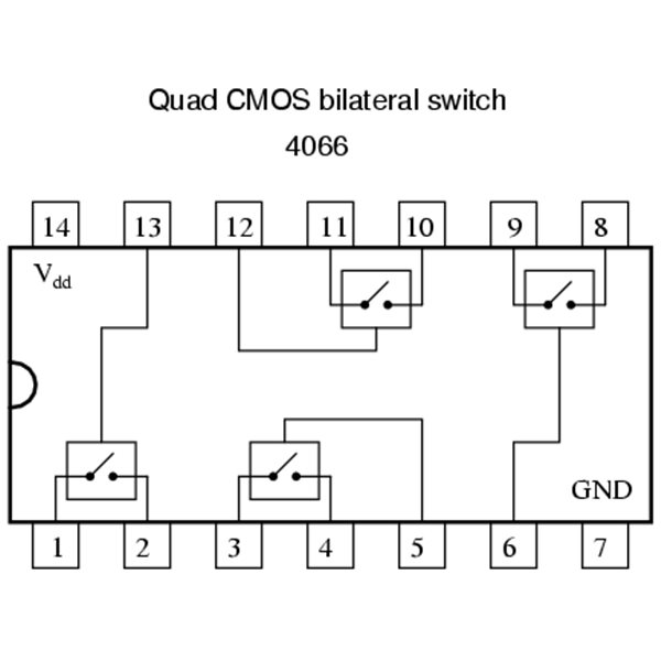 New 10PCS HCF4066BE logic chip bidirectional switching new original DIP-14 IC 
