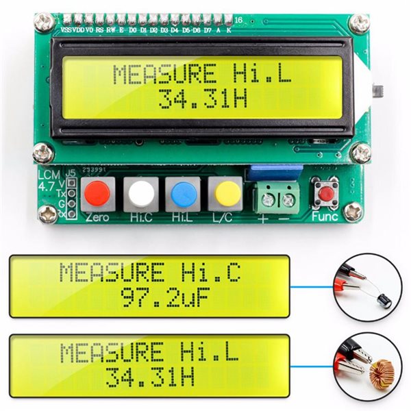 Fornateu LC100-A LCD numérique de Haute précision Inductance Capacitance L/C Compteur condensateur dessai Mini Interface USB 