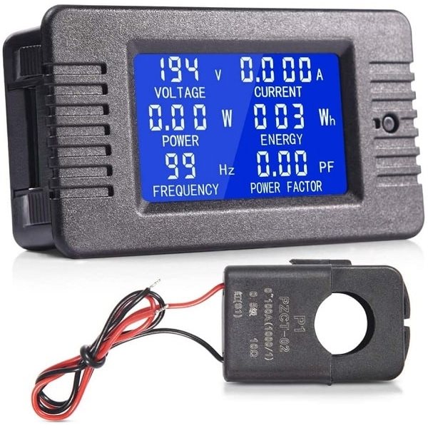 PZEM-022AC Digital Display Power Monitor Meter Voltmeter Ammeter Frequency Meter 