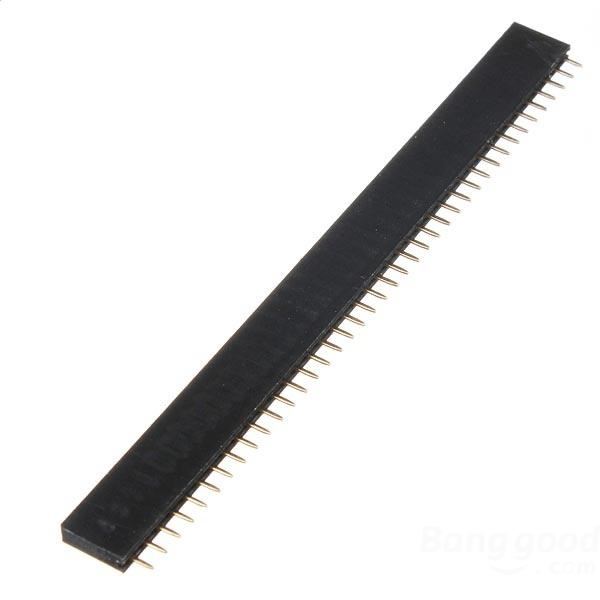40 Pin 2.54mm Female Header Connector | E-components  Connectors & Wires