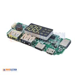 LED Dual USB 5V 2.4A Micro/Type-C USB Mobile Power Bank 18650 Charging Module Lithium Battery Charger Board Circuit Protection