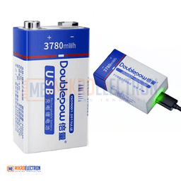 9v 3780mwh Rechargeable Battery with Type-C Port