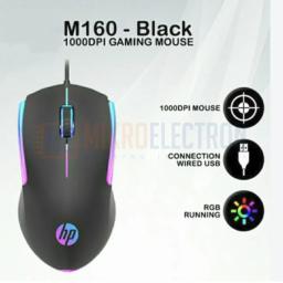 HP M160 Wired 7 Color LED Gaming Mouse 1000DPI 3 Button Wired Gaming Mouse